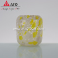 Yellow Color dot hand-blownglass cup Water Juice Glass
